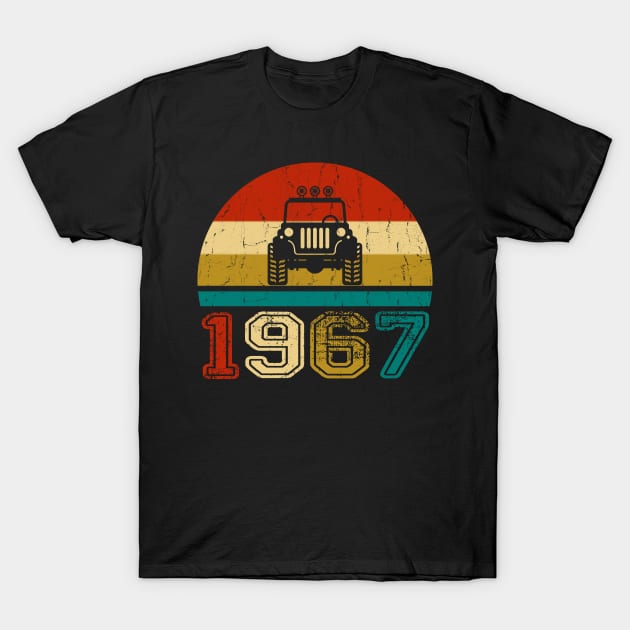 Vintage Jeep 1967 Birthday Jeep Gift T-Shirt by Superdadlove
